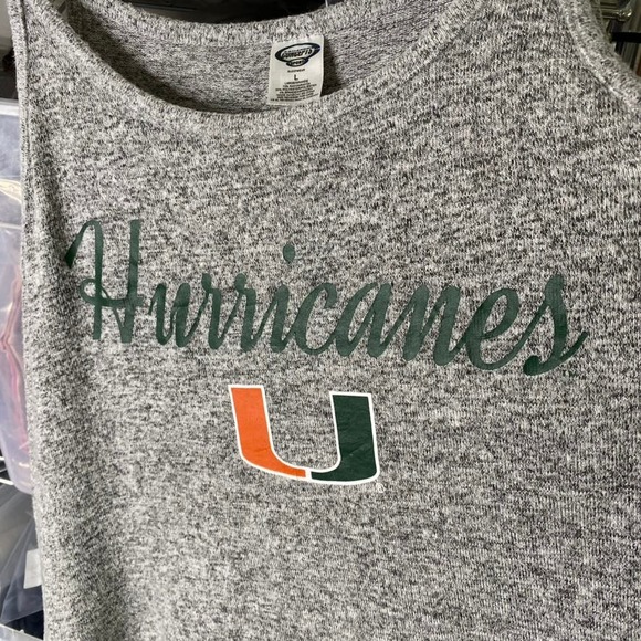 Concepts Sports UM Miami Hurricanes Canes Sleepwear PJs Set Heathered Gray Large - Picture 2 of 10